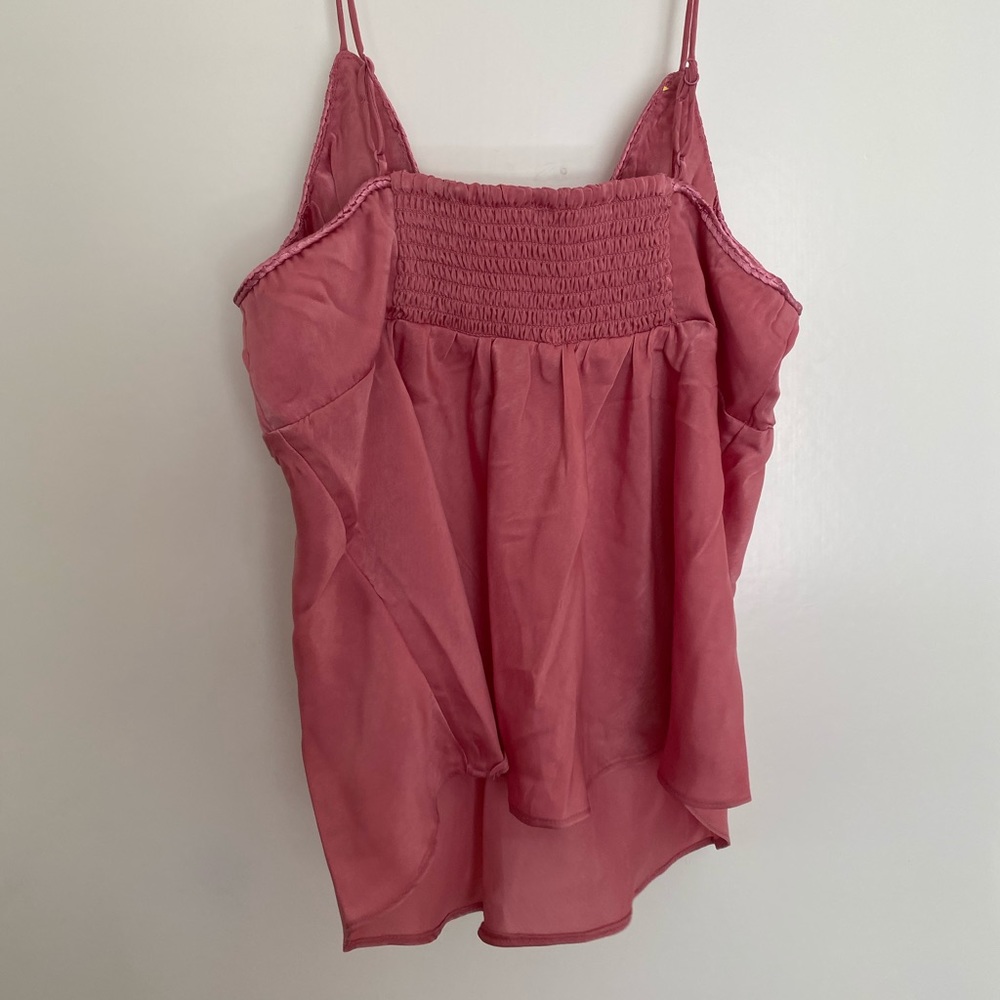 Free People Lyric Satin Pink Cami Tank Size Large - Picture 6 of 8